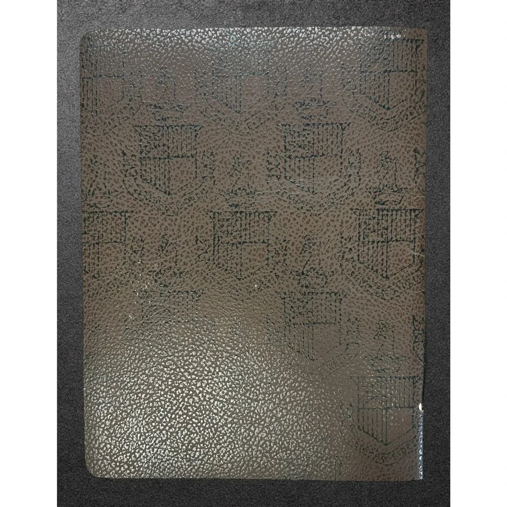 Vintage Charles Court Restaurant Menu Embossed Faux Leather Crested Binder Cover